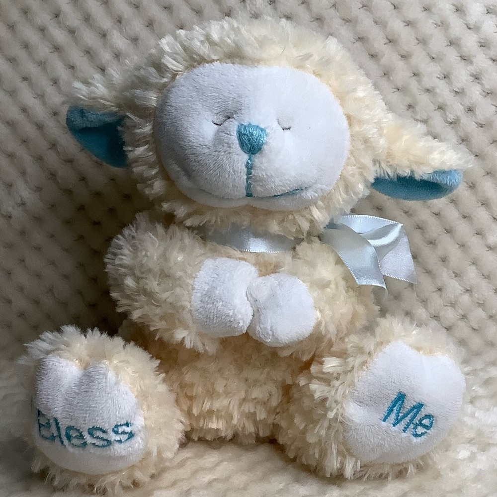 Beverly Hills Teddy Bear Co Plush Bless Me Lamb Stuffed Animal Sheep Toy